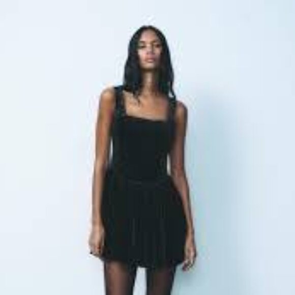 ZARA RUCHED CORSET DRESS - Picture 1 of 1